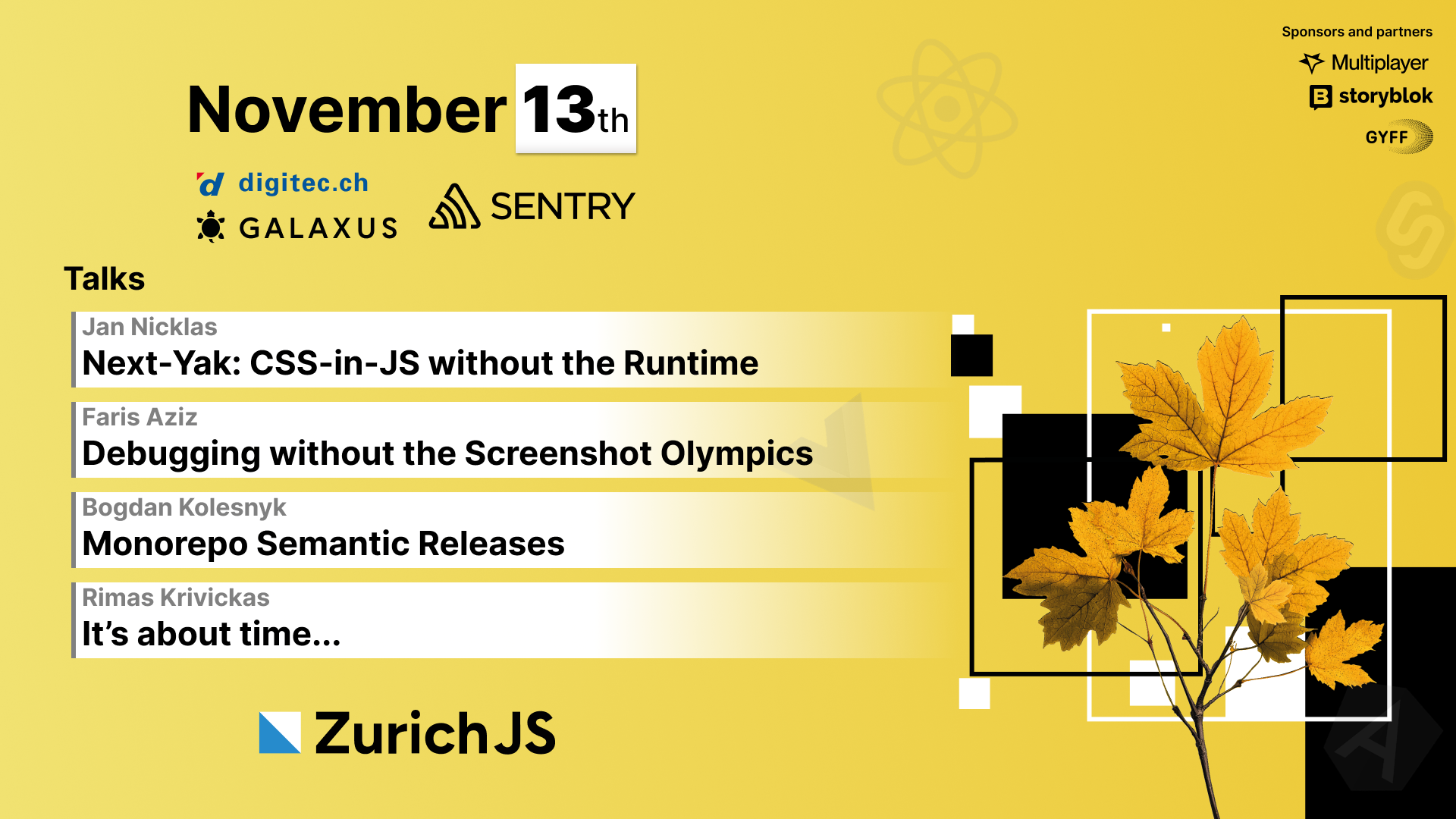 ZurichJS Meetup: 1st Anniversary Special Edition